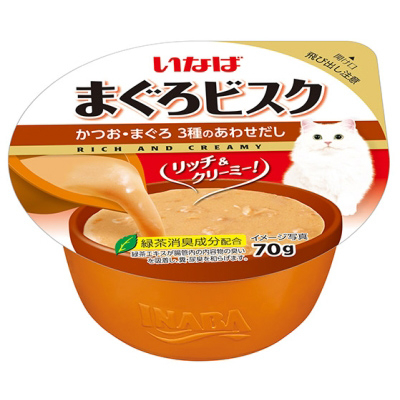 いなばペット　ビスクＣＰかつおまぐろ３種　７０ｇ　７０ｇ