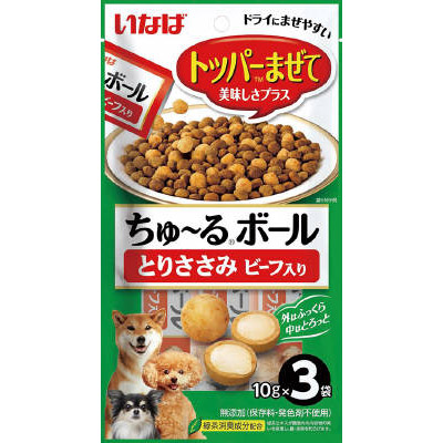 いなばペット　ちゅ～るボールささみビーフ入　１０ｇ×３袋