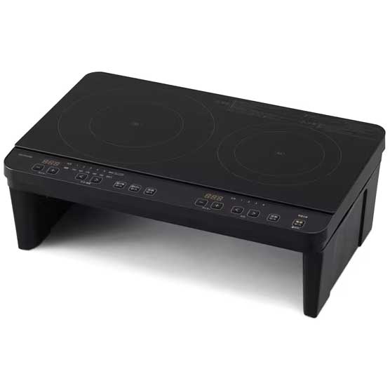 アイリス　２口ＩＨコンロ脚付　ＩＨＫ－ＷＴ４１Ｓ－Ｂ　ＩＨＫ－ＷＴ４１Ｓ－Ｂ