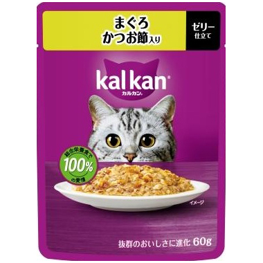 ＫＰ１１２カルカン　パウチ　まぐろ　かつお節入　６０ｇ