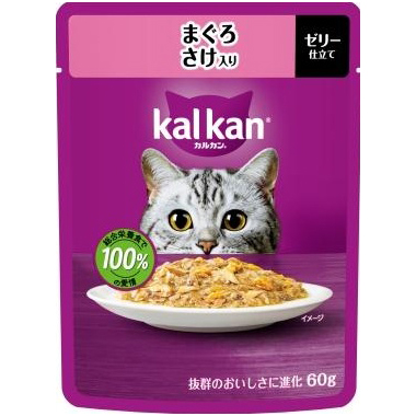ＫＰ１１５カルカン　パウチ　まぐろ　さけ入　６０ｇ