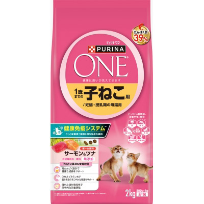 ＯＮＥキャット　子ねこ／妊娠・授乳期の母猫用サーモン＆ツナ　２Ｋｇ