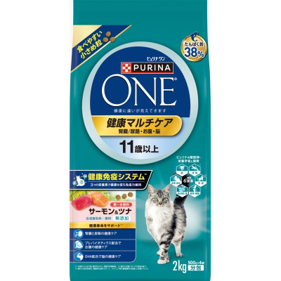 ＯＮＥキャット　健康マルチケア　１１歳　サーモン＆ツナ　２Ｋｇ