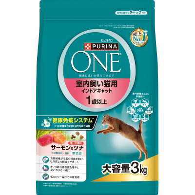 ＯＮＥキャット　室内飼い　インドア　サーモン＆ツナ　３Ｋｇ