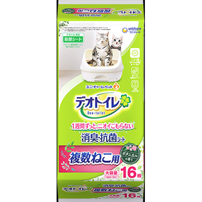 デオトイレ複数ねこ用ふんわり香る消臭・抗菌シート