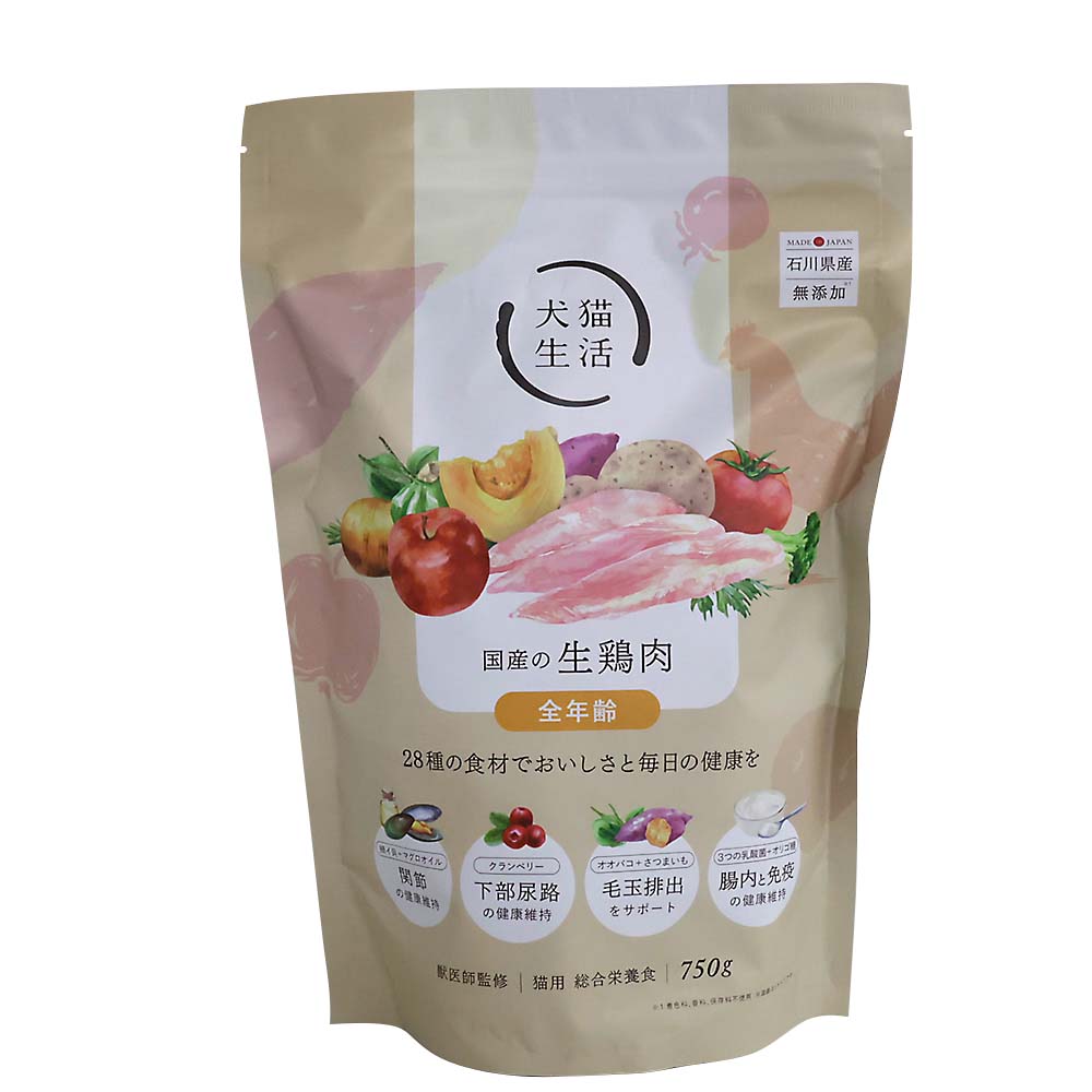 犬猫生活 ドライCATフードシニア鶏肉 750g | ジョイフル本田