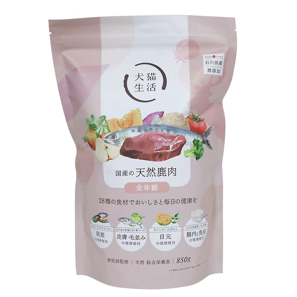 犬猫生活 ドライDOGフードオール鹿肉 850g | ジョイフル本田
