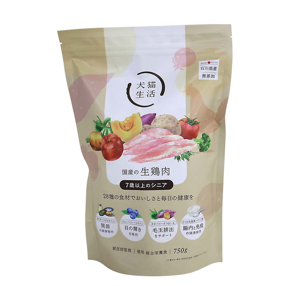 犬猫生活 ドライCATフードシニア鶏肉 750g | ジョイフル本田