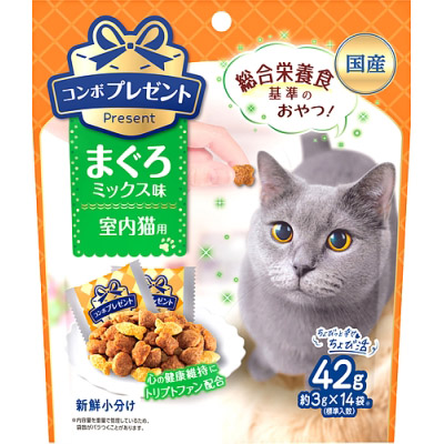 コンボ　プレゼント　キャット　おやつ　室内猫用　まぐろミックス味　４２ｇ
