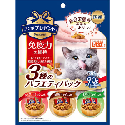 コンボ　プレゼント　キャット　おやつ　免疫力の維持　３種のバラエテ　９０ｇ