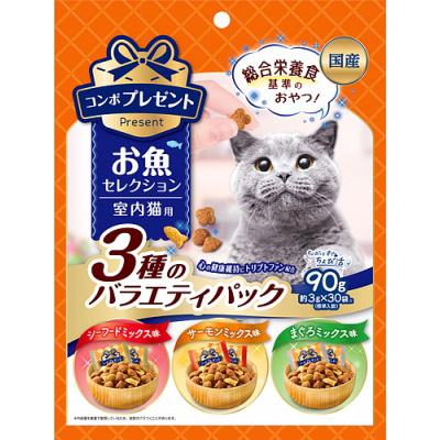 コンボ　プレゼント　キャット　おやつ　お魚セレクション　３種のバラエティハ　９０ｇ
