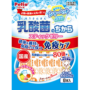ペティオ　乳酸菌のちから　ゼリーフルーツミックス　８ｇ×８