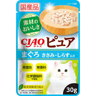 ＣＩＡＯパウチ　ピュアまぐろ　しらす　３０ｇ