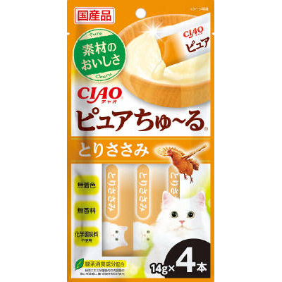 ＣＩＡＯピュアちゅ－る　とりささみ　４本