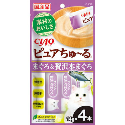 ＣＩＡＯピュアちゅ－る　まぐろ贅沢本まぐろ　４本