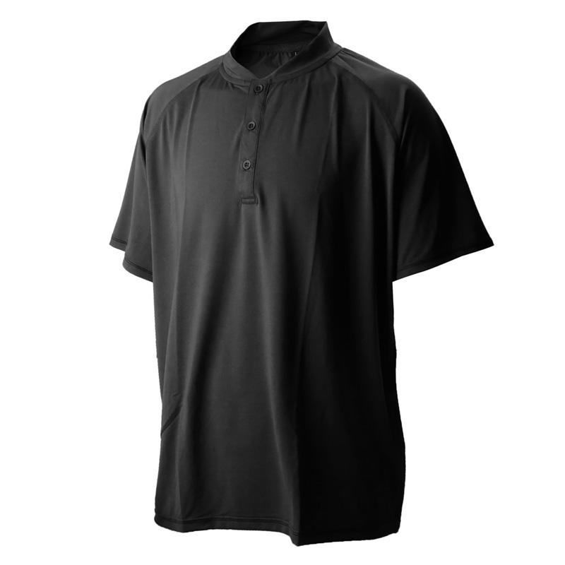 ＴＭＦ－３４７７グリッドメッシュヘンリーＴシャツブラックＭ　ブラックＭ