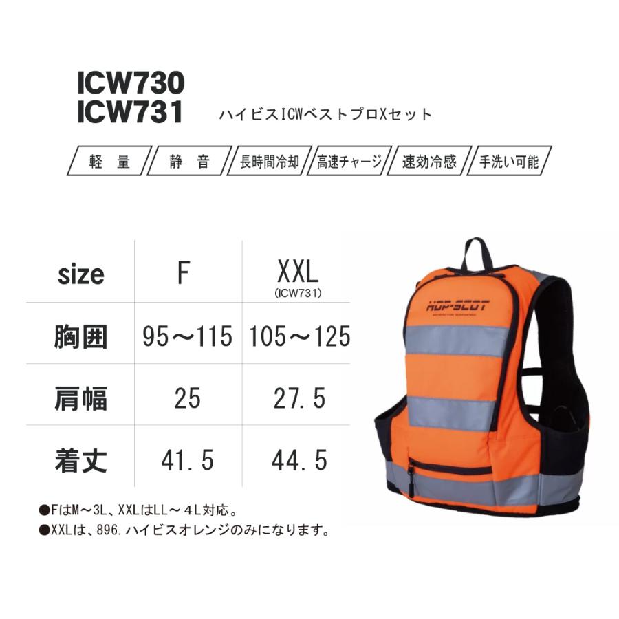 ＩＣＷ７３１ハイビスＩＣＷベストプロＸセットＢＩＧサイズハイビスオレンジＸＸＬ　ハイビスオレンジＸＸＬ