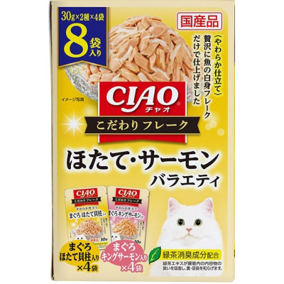 ＣＩＡＯパウチ　こだわりフレークほたてサーモン　３０ｇ×８
