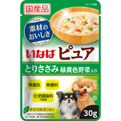 いなばピュアパウチ　ささみ野菜　３０ｇ