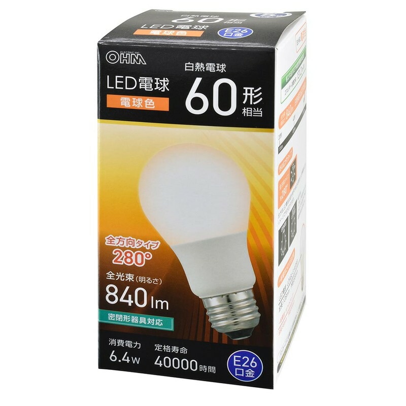 小型LED電球40形 電球色 LDA4L－G－E17 IS53