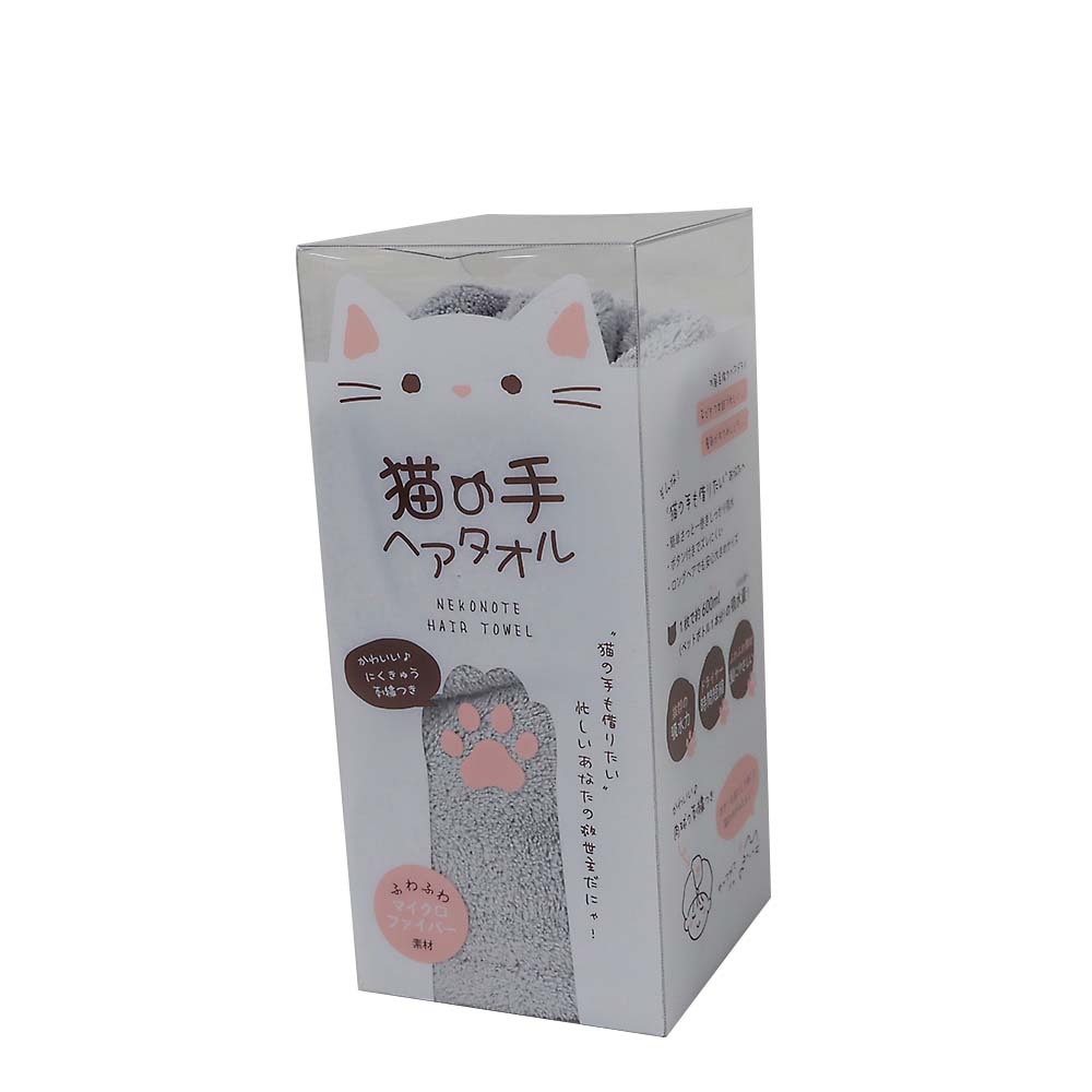 専用❤みかん＊もちふわ❤ヘアドライタオル♥猫ヒョウ❤ 猫の手ヘアタオル ピンクブラウン 25x60cm | ジョイフル本田