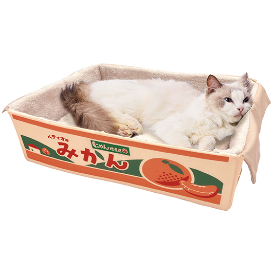 猫用ベッド にゃん地直送 ぽかぽかBOX みかん 1個 | ジョイフル