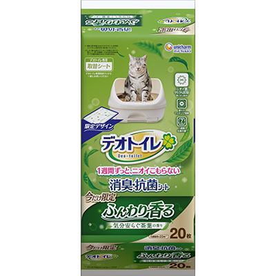 デオトイレ 複数ねこ用 香る消臭・抗菌シート ソープ 16枚