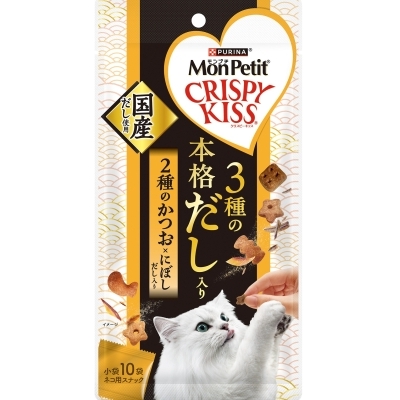 モンプチ クリスピーキッス 3種の本格だし入り 2種のかつおxにぼし