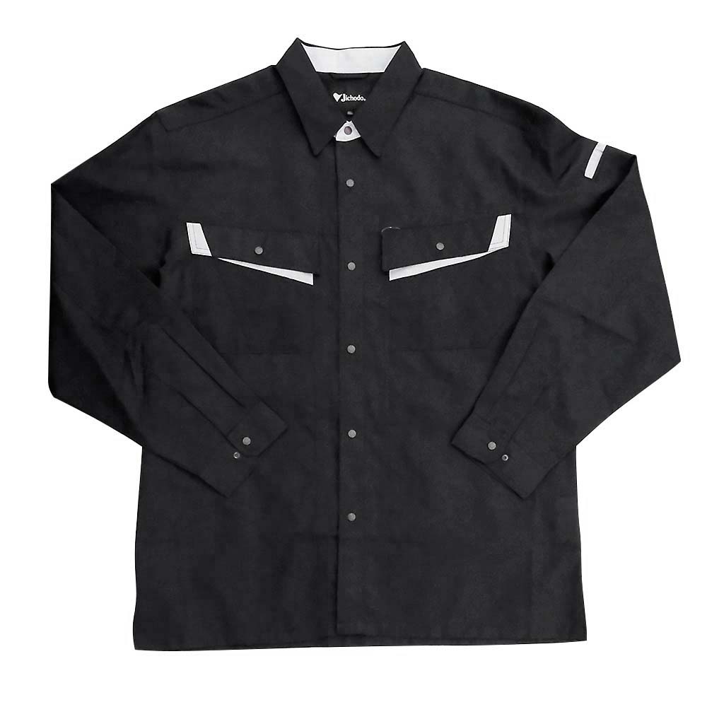 高通気長袖シャツ ブラック　5Lサイズ