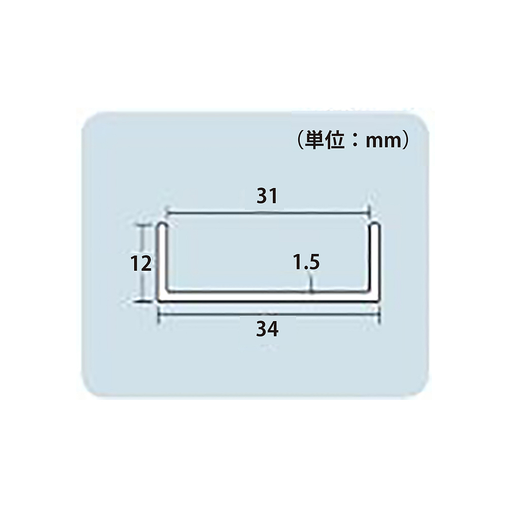 横カバーホワイト12x34x915mm　PTY3112