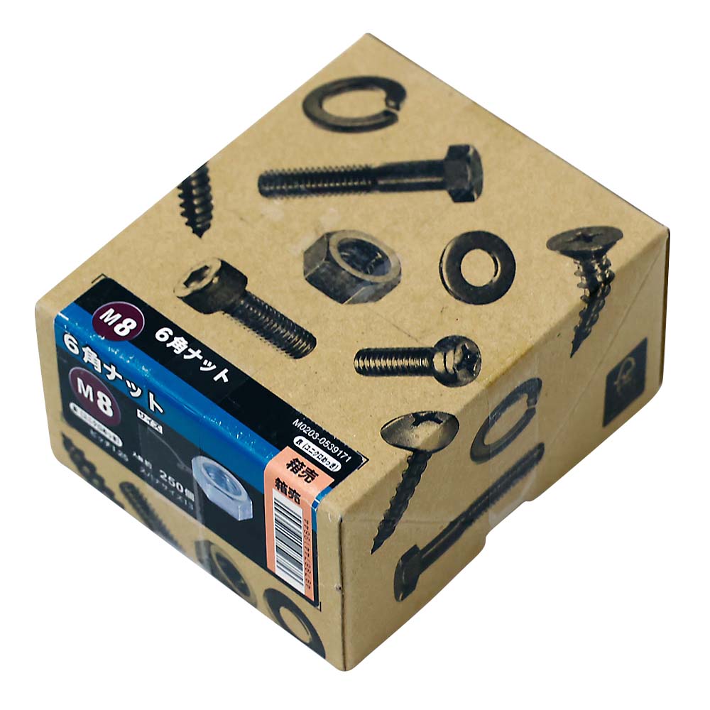 Ｓ－１箱売　６カクナット　ＺＵ（２５０コ入）　Ｍ８