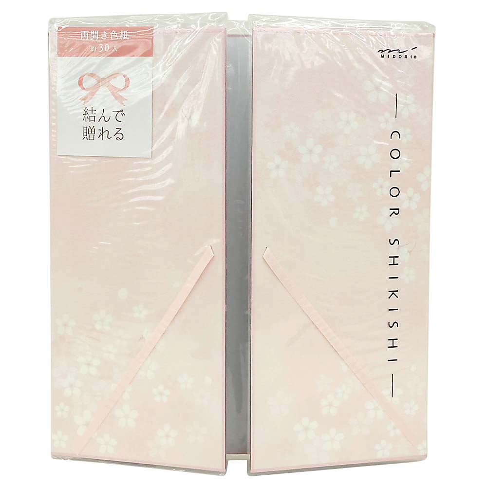 カラー色紙両開きリボン桜柄 33146006 | ジョイフル本田 カラー色紙両開きリボン桜柄 33146006 | ジョイフル本田