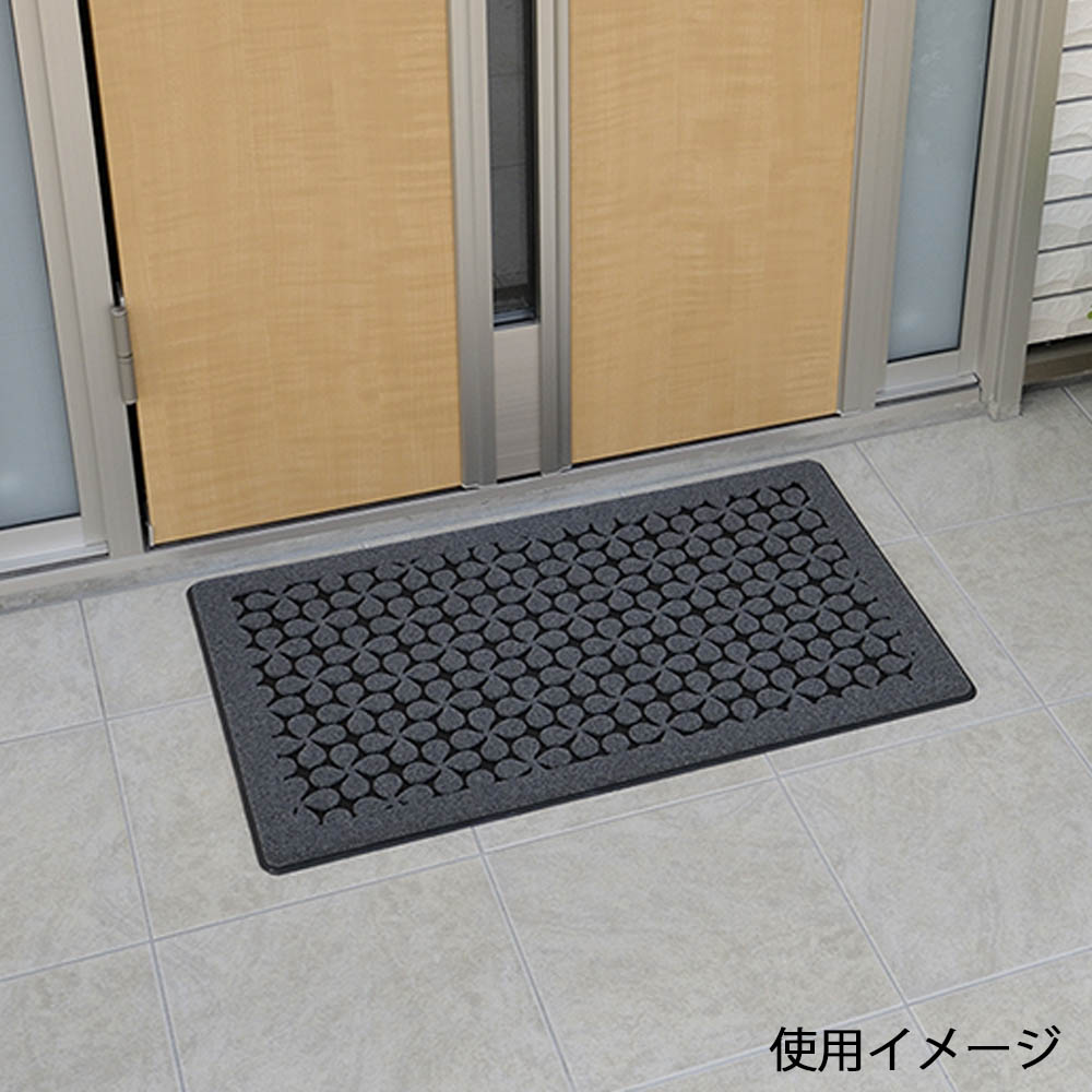 玄関マット クローバー柄 S