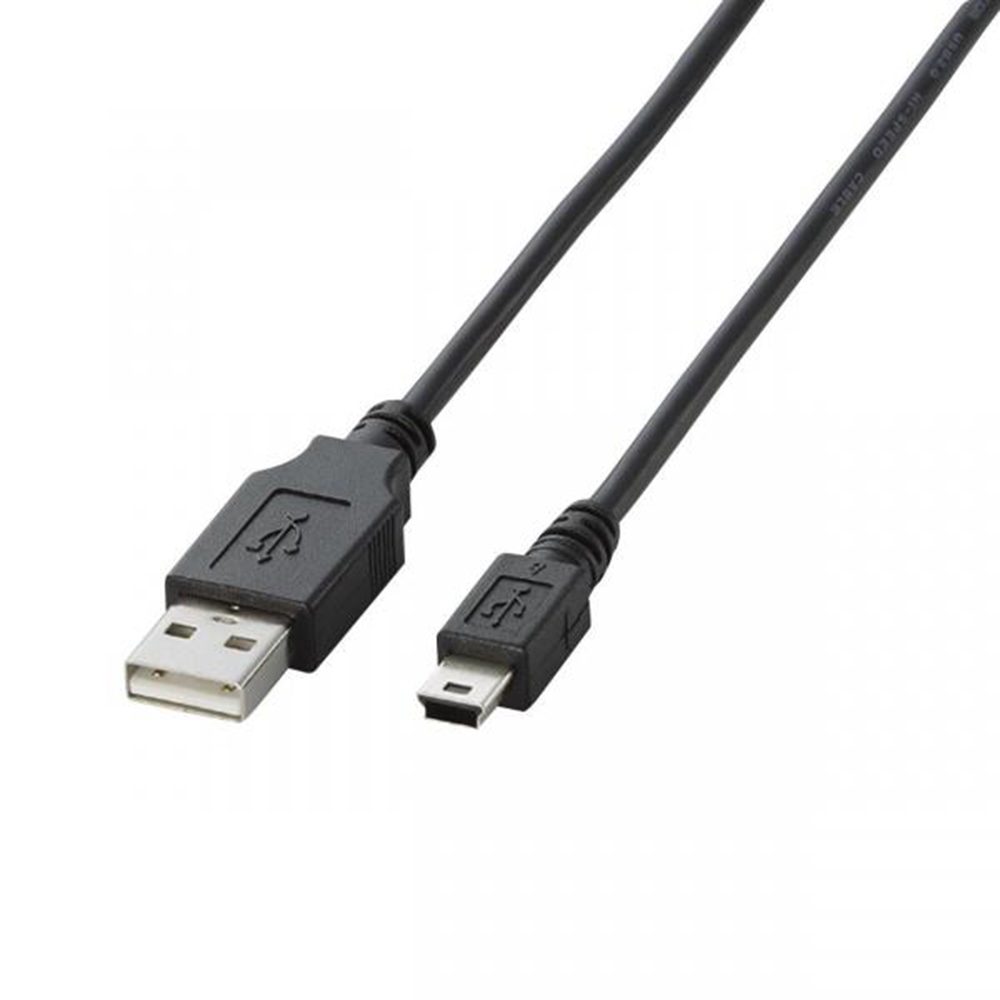 エレコム USB2.0ケーブルA-miniBタイプ1m　U2C-M10BK