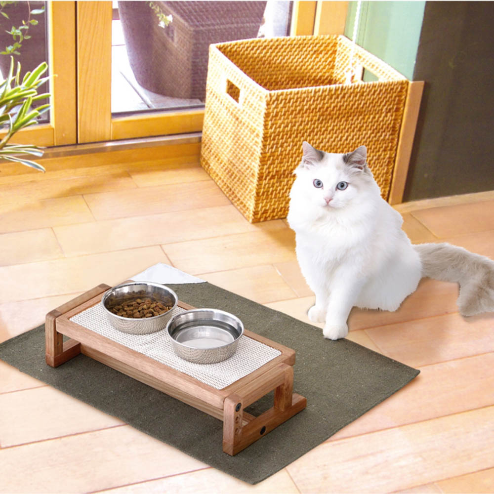 necoco 高さと角度を変えられるウッディキャットテーブル
