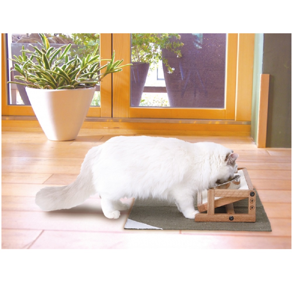 necoco 高さと角度を変えられるウッディキャットテーブル