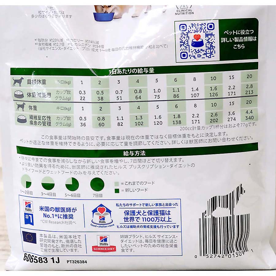 ヒルズ r/d小粒　1kg