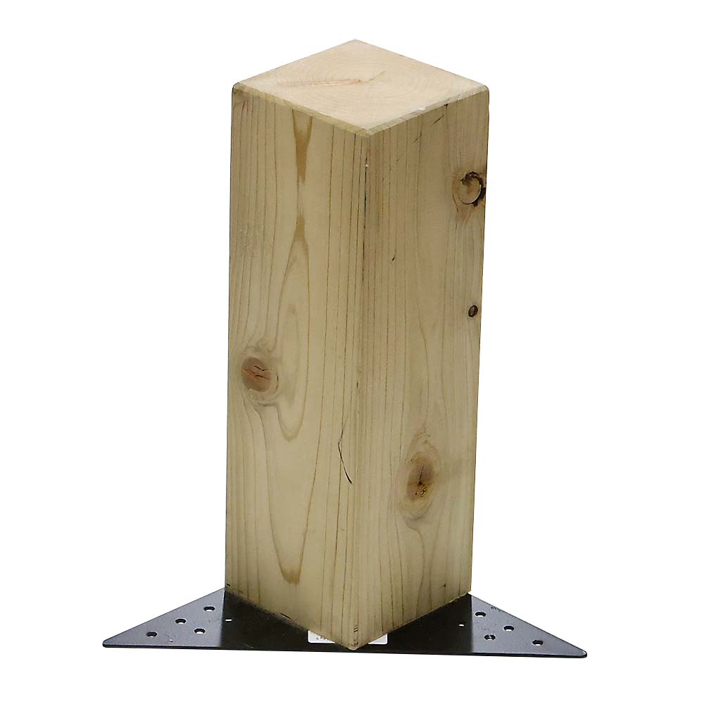 デッキレッグ 桧 プレート付 完成品　90x90xH280mm