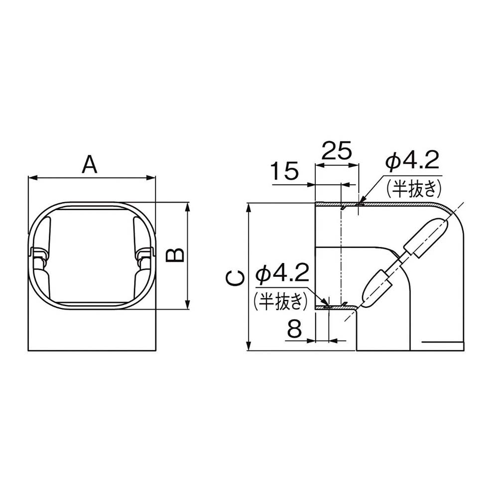 コーナー立面９０°　ＬＤＣ－９０－Ｋ