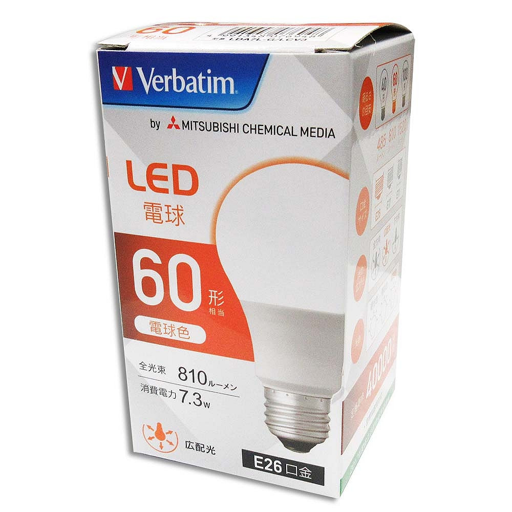 LED電球 60W相当 電球色　LDA7L-G