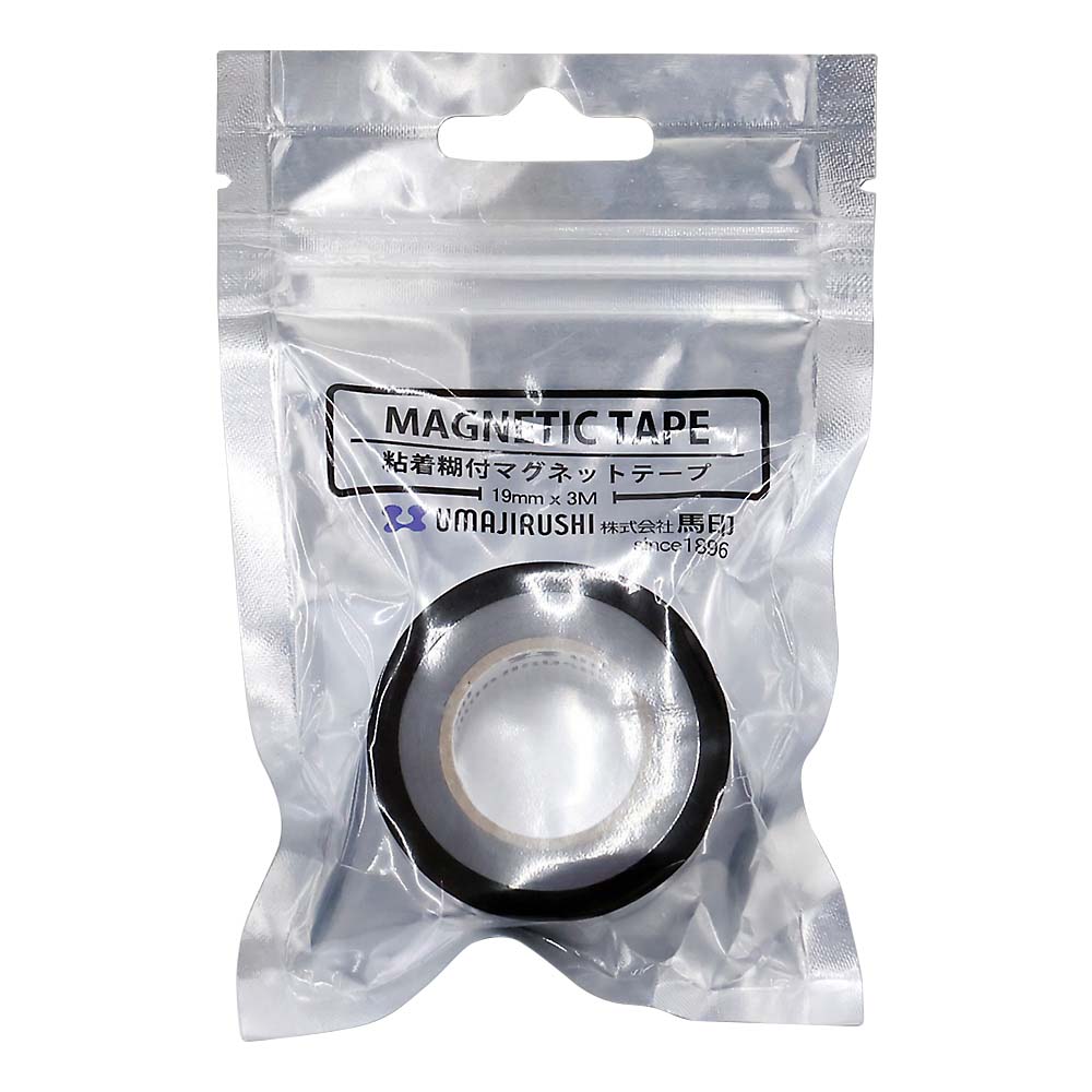 粘着糊付マグネットテープ　シルバー　１９ｍｍ×３ｍ