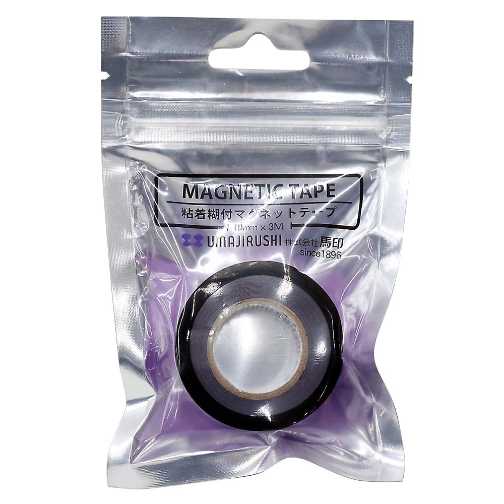 粘着糊付マグネットテープ　蛍光パープル　１９ｍｍ×３ｍ