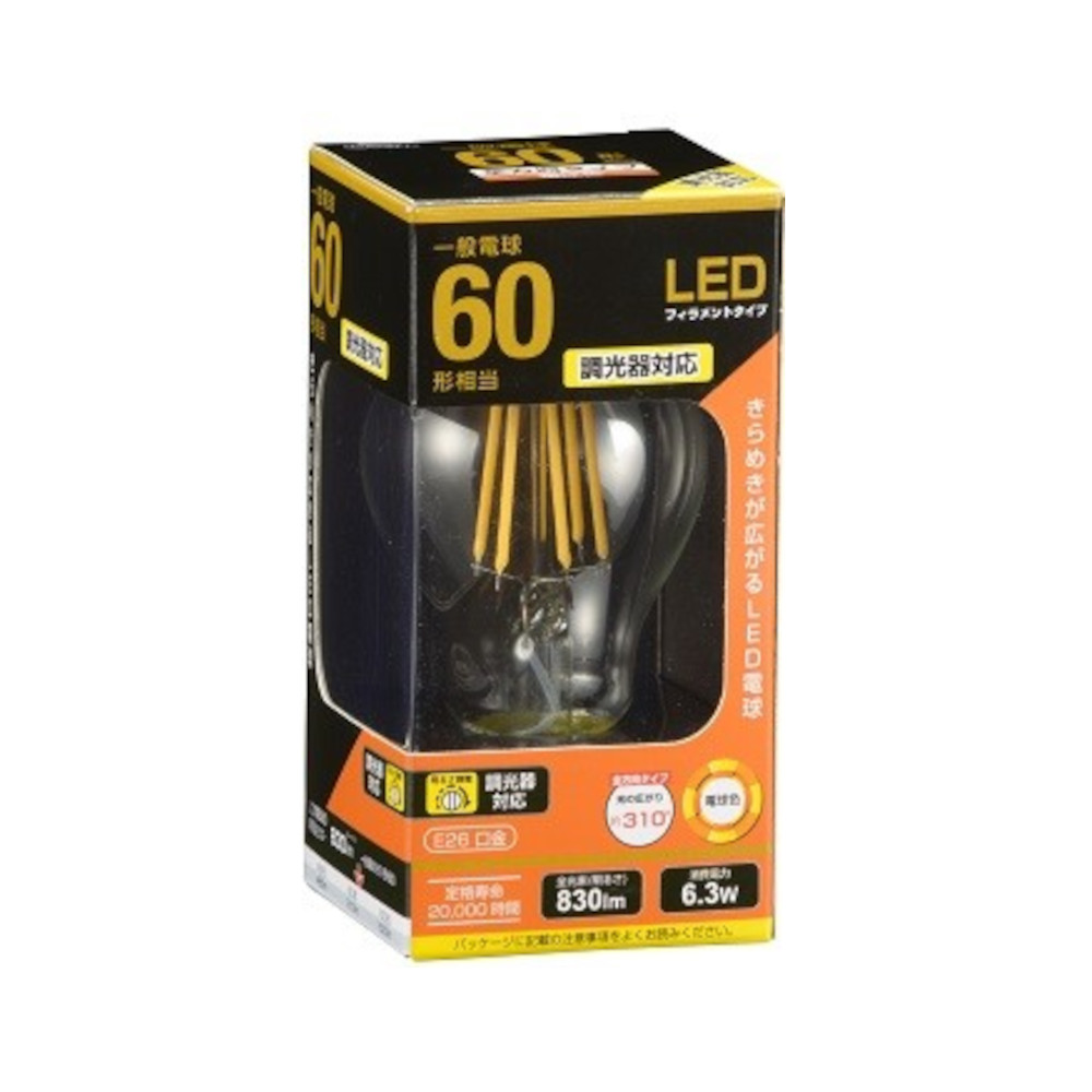LED電球 A型 6W クリア 調光　LDA6L/D C6