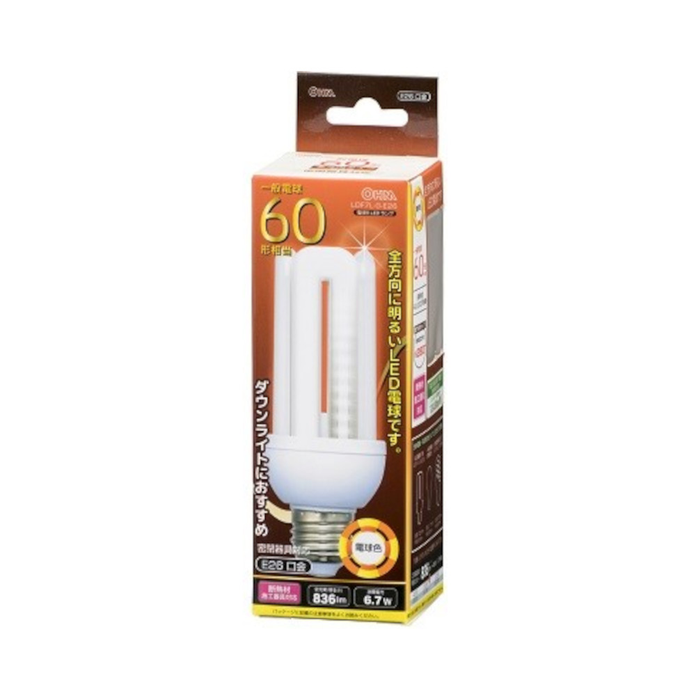 LED電球 D型 E26 7W 電球色　LDF7L-G-E26