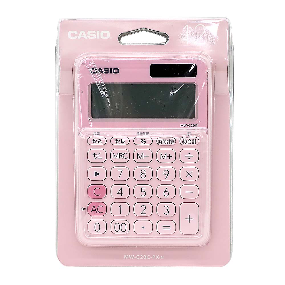 カシオ カラフル電卓　MW-C20C-PKN