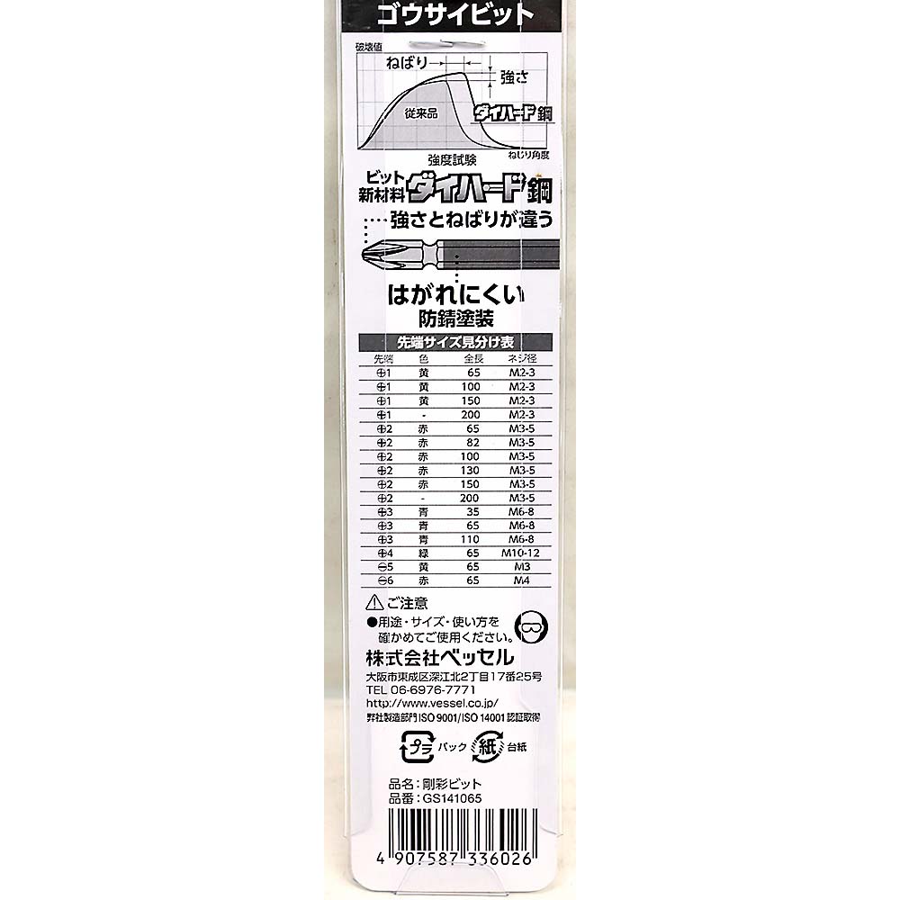 ベッセル 両頭 剛彩ビット GS141065