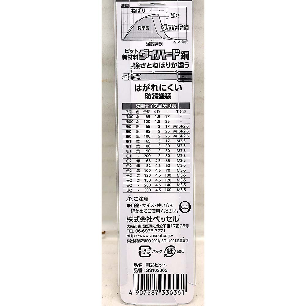 ベッセル 段付剛彩ビット　GS162065