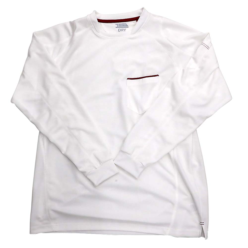 5959寅壱赤耳クル-ネックTシャツ(長袖)　白 L