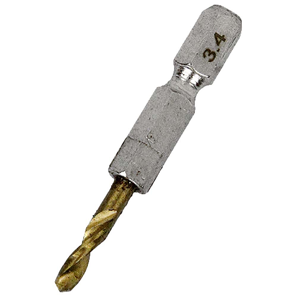 SK11 六角軸Tin鉄ドリル 極短　3.4mm