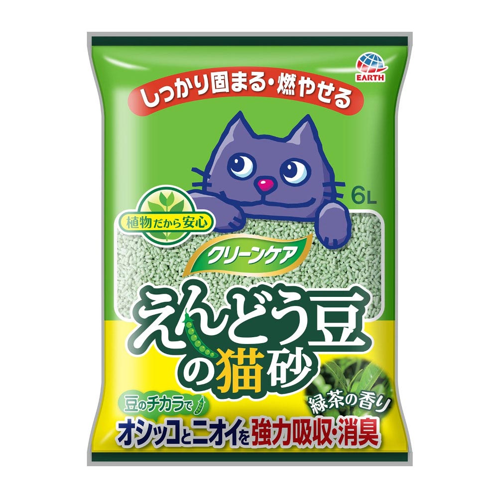 クリーンケアエンドウ豆の猫砂緑茶の香り　6L
